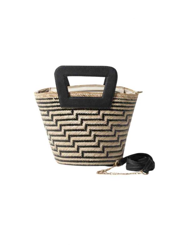 Bolso de Paja Mawisa con Dos Asas de piel