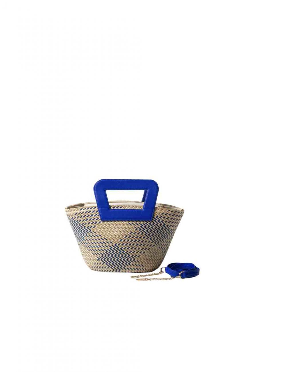 Bolso de Paja Mawisa con Dos Asas de piel - Imagen 2