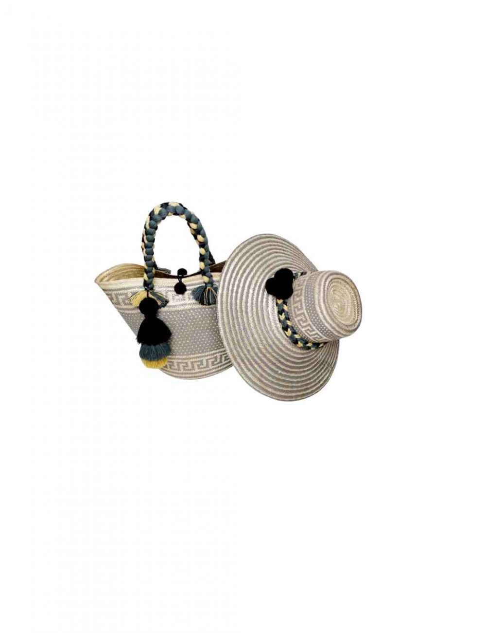 Canastos Decorados con sombrero paja mawisa