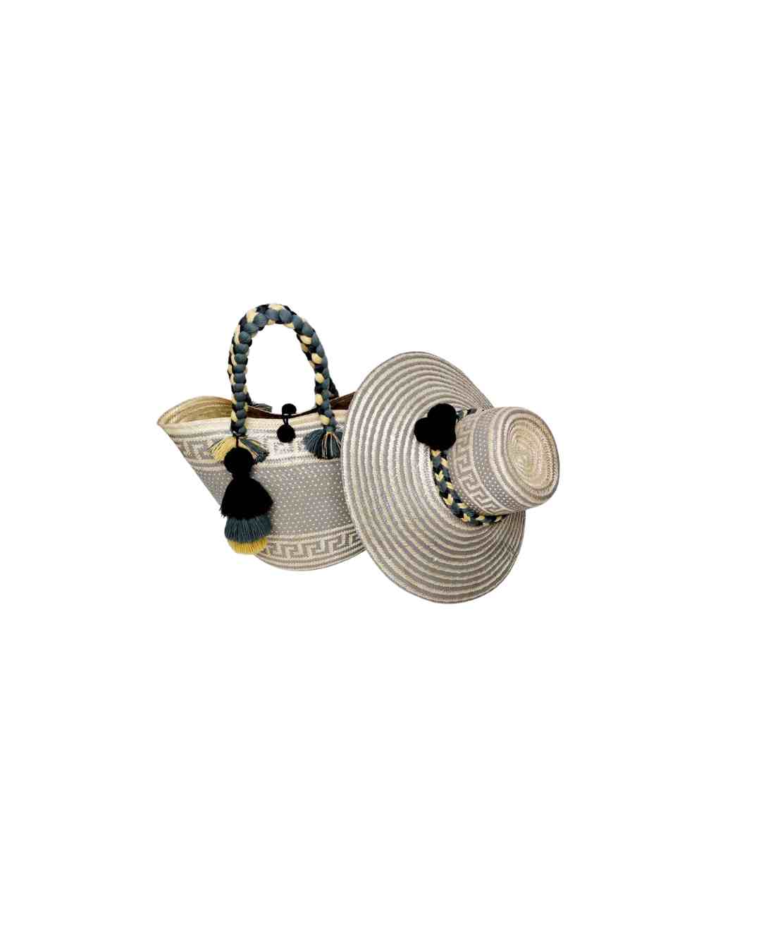 Canastos Decorados con sombrero paja mawisa