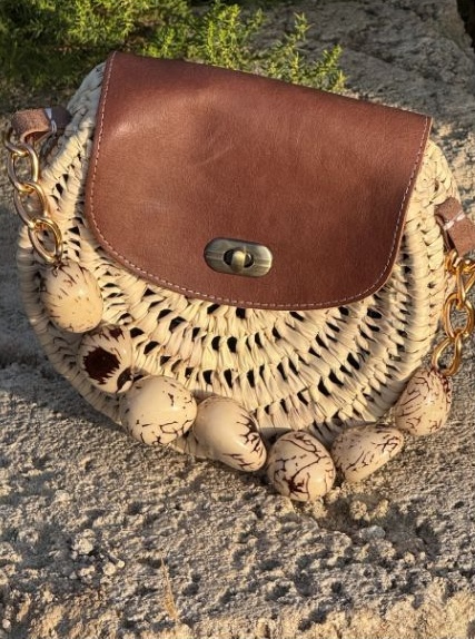 Bolso de Paja con Tagua Canasta