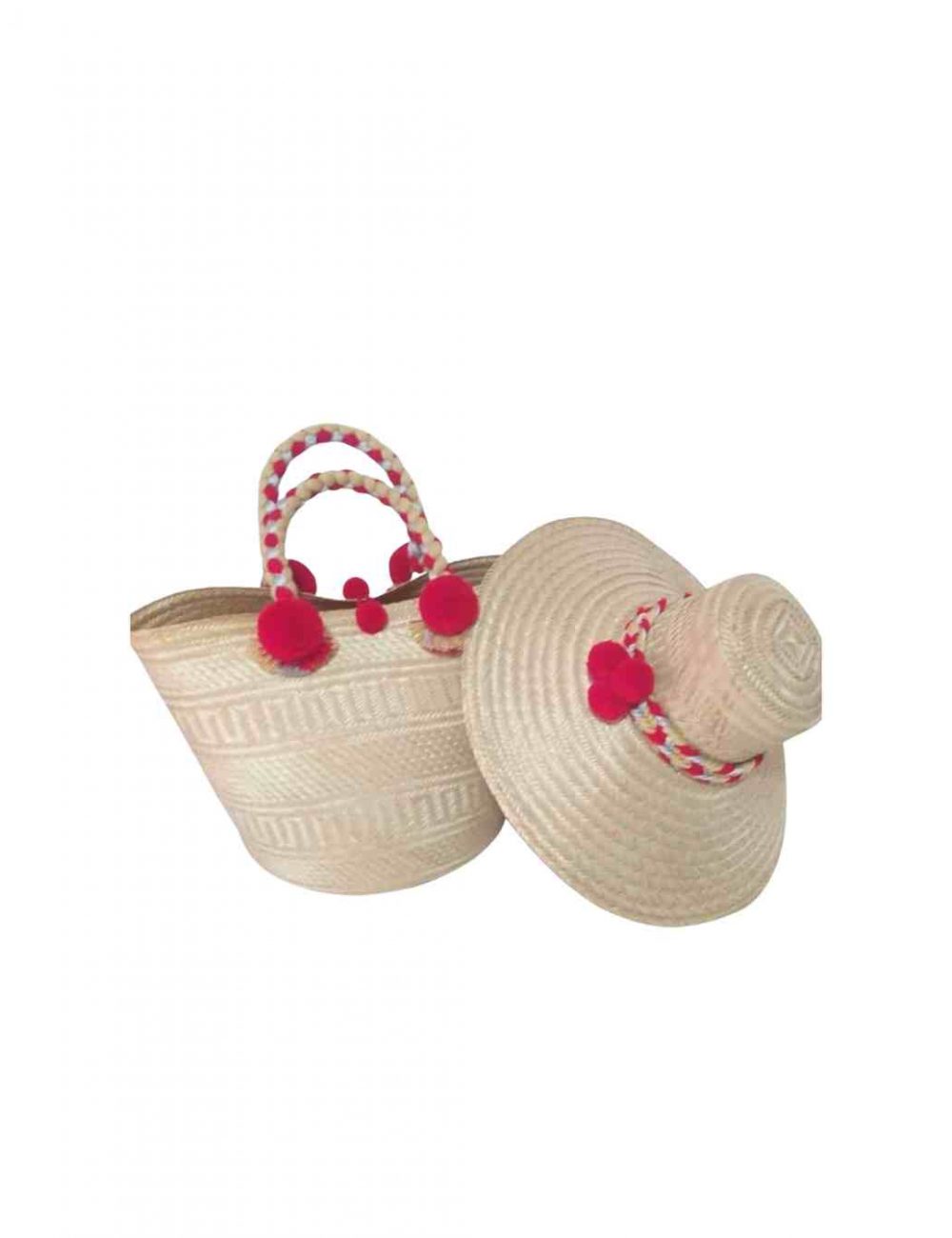 Canastos Decorados con sombrero paja mawisa - Imagen 3